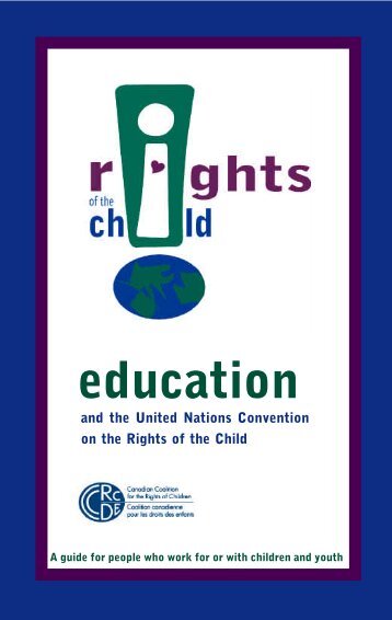 Education - Canadian Coalition for the Rights of Children