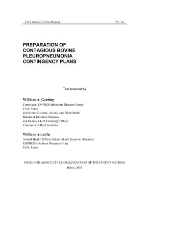 preparation of CBPP contingency plans.pdf - FAO