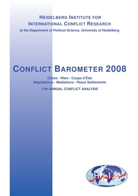 CONFLICT BAROMETER 2008