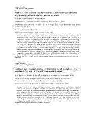 Studies of some electron transfer reactions of bis - Indian Chemical ...