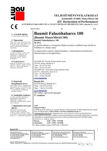 FalazÃ³habarcs 100 - TNyLokok - Baumit