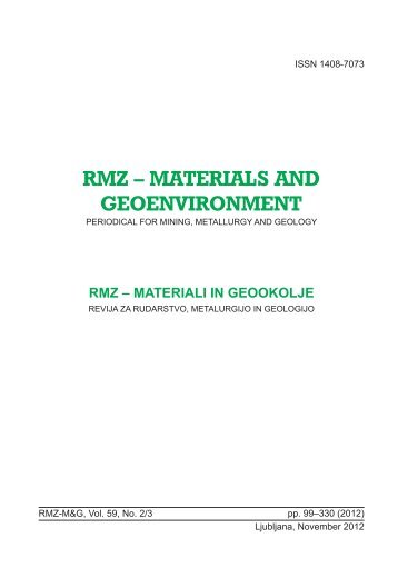 RMZ â MATERIALI IN GEOOKOLJE