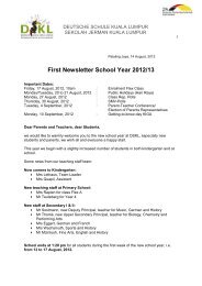 First Newsletter School Year 2012/13 - Deutsche Schule Kuala ...