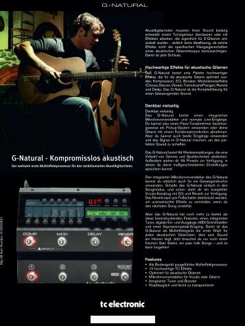 G-Natural - Kompromisslos akustisch - TC Electronic