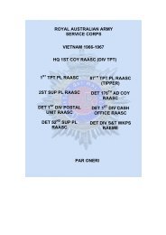1 Transport Platoon RAASC Vietnam 66-67 - Vietnam Veterans ...
