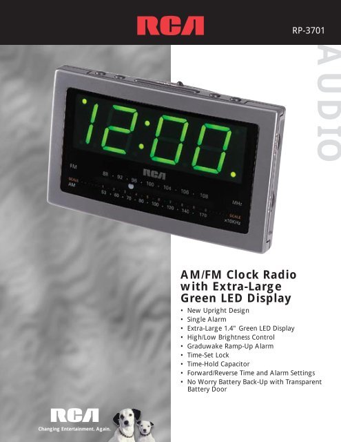 Am Fm Clock Radio With Extra Large Green Led Display Am Fm Clock Radio With Extra Large, Extra Large Display Alarm Clock