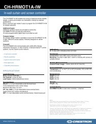 Spec Sheet: DIN-2MC2 - DIN Rail Motor Control - Crestron