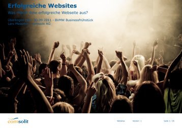 Erfolgreiche Websites - comsolit AG