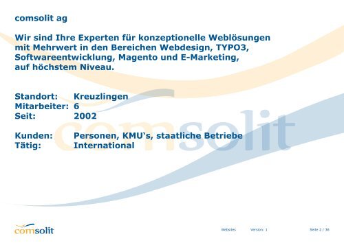 Erfolgreiche Websites - comsolit AG