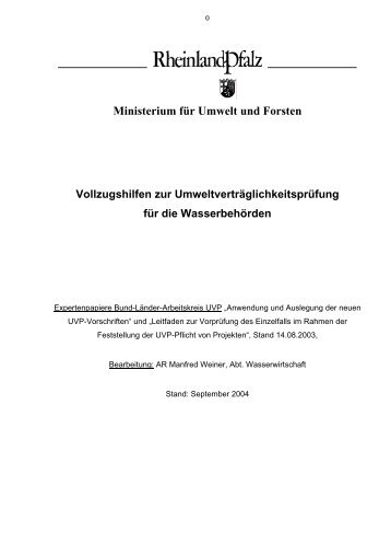 Anwendung und Auslegung der neuen UVP-Vorschriften