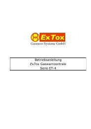 Betriebsanleitung ExTox Gaswarnzentrale Serie ET-4