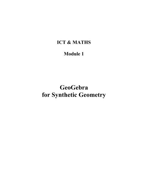 Download Geogebra For Synthetic Geometry - Project Maths