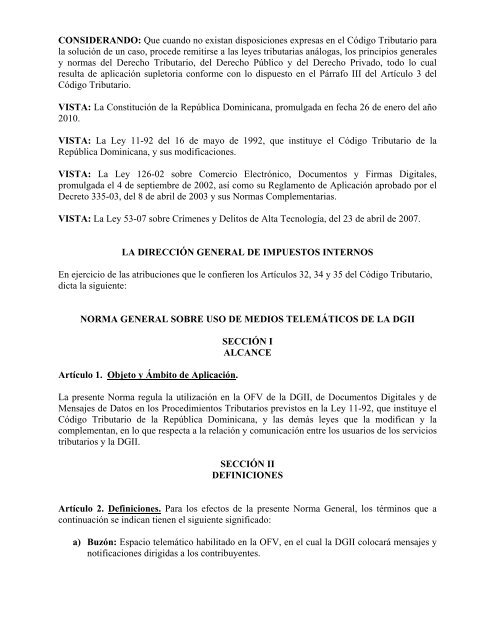 03-11 - Direccion General de Impuestos Internos