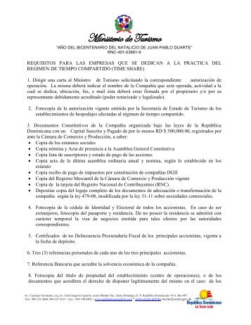 Requisitos para las Empresas que se dedican a la práctica del ...