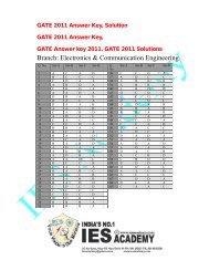 GATE 2011 Answer Key - IES Academy