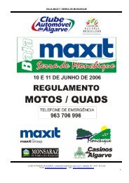 CAMPEONATO NACIONAL DE - Clube AutomÃ³vel do Algarve