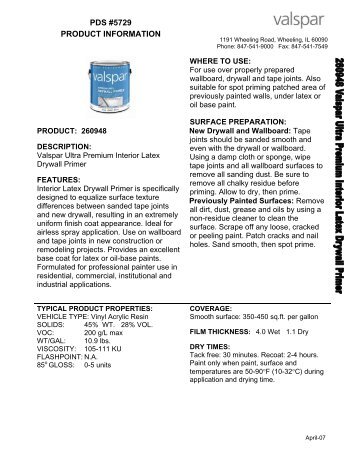 PDS #5729 PRODUCT INFORMATION