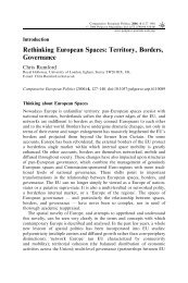 Rethinking European Spaces: Territory, Borders ... - europeanization