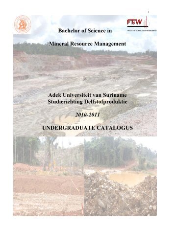 Bachelor of Science in Mineral Resource Management Adek ...