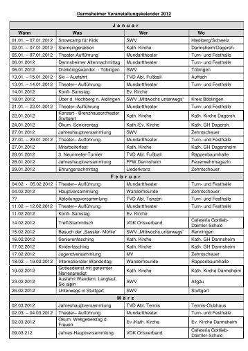 Darmsheimer Veranstaltungs Kalender 2012