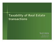 Taxability of Real Estate transactions