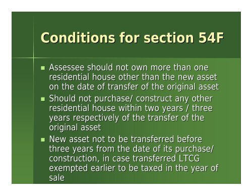 Taxability of Real Estate transactions