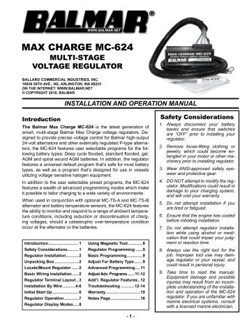 MAX CHARGE MC-624 - Balmar