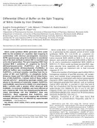 Differential Effect of Buffer on the Spin Trapping of Nitric Oxide by ...
