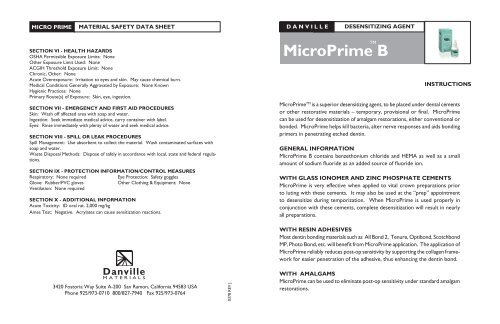 0378J MicroPrime B MSDS.indd - Danville Materials