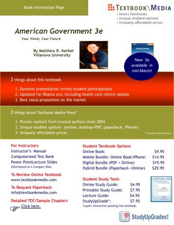American Government 3e - Textbook Media