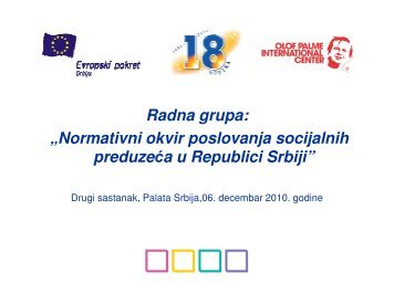 Nacrt zakona o socijalnoj ekonomiji u Republici Sloveniji, Andreja ...