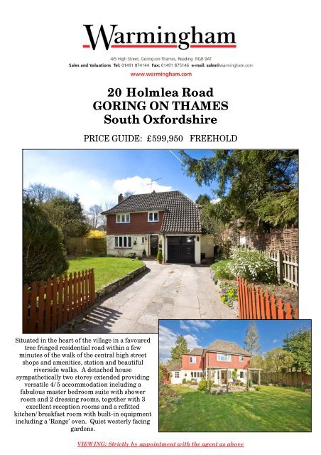 20 Holmlea Road GORING ON THAMES South ... - Warmingham