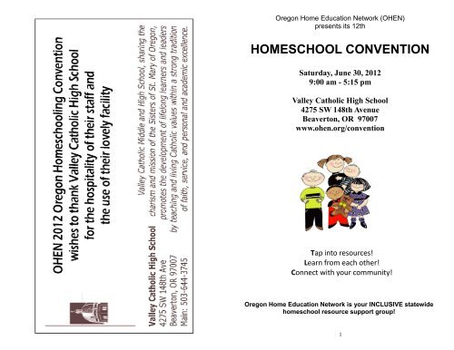 HOMESCHOOL CONVENTION - Oregon Home Education Network