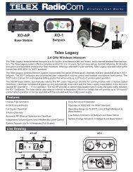 Telex Legacy Series Wireless Intercom System - Northern Sound ...