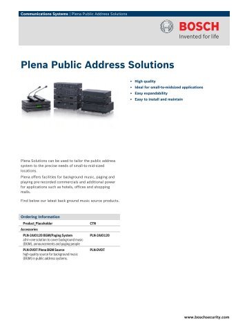 plena pa - WES Components