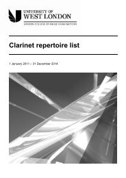 LCM Exams - Clarinet Grades repertoire list - esamilcm.it
