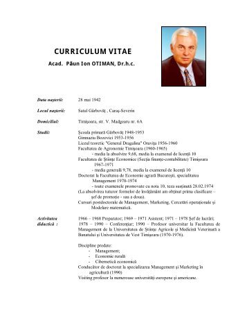 curriculum vitae - ansvsa