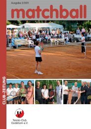 Wach werden rettet Leben. - Tennis Club Godshorn e.V.