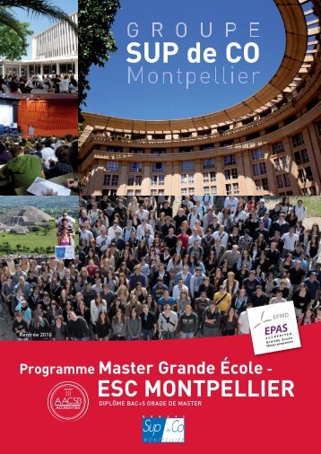 Programme Master Grande ÃƒÂ‰cole - ESC MONTPELLIER - L'Etudiant