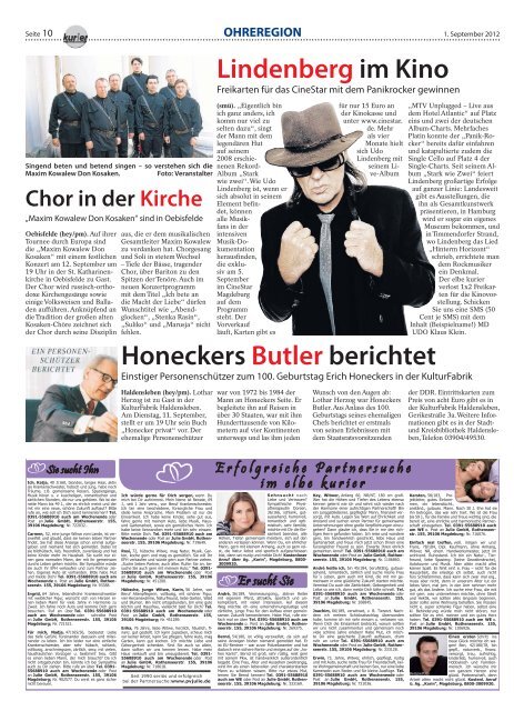 Jetzt ist Zeit! - ohre-kurier