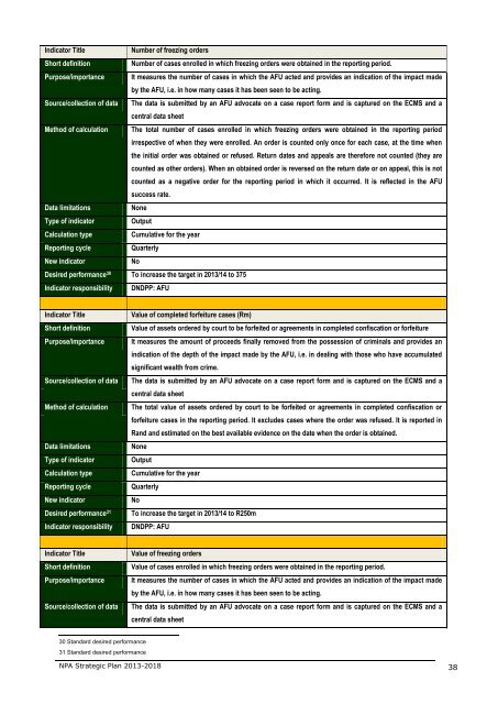 NPA Strategic Plan 2013 - 2018 - National Prosecuting Authority