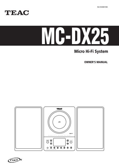 OWNER'S MANUAL Micro Hi-Fi System - TEAC Europe GmbH