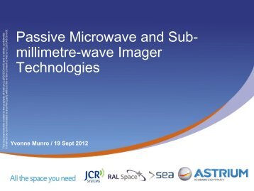 Passive microwave technologies for the MetOp 2nd Generation