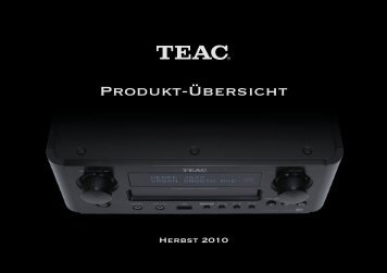 Produkt-Ãœbersicht - TEAC Europe GmbH