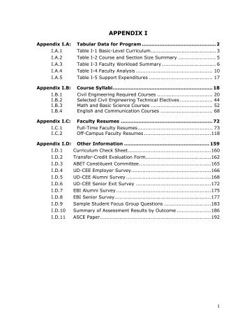 APPENDIX I - Civil and Environmental Engineering - University of ...