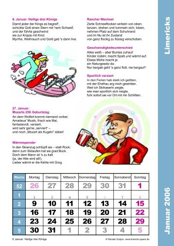 Limerick-Kalender - PDF-Site