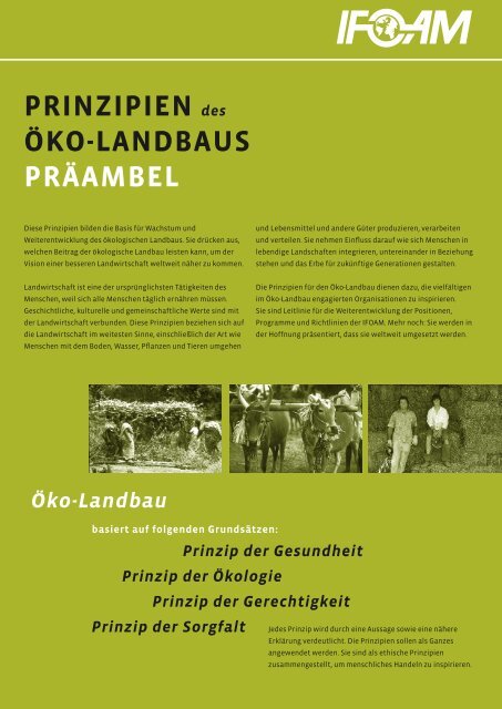 PRINZIPIEN des ÖKO-LANDBAUS PRÄAMBEL - ifoam