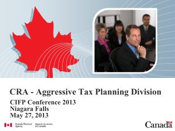 Aggressive Tax Planning Issues for Financial Advisors - CIFPs