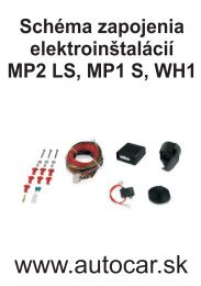 Popis a schÃ©ma zapojenia elektroinÅ¡talÃ¡cie MP2LS, MP1S a WH1