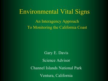 Ecological Vital Signs Monitoring Programs